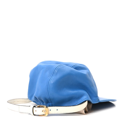 Gucci X ADIDAS Lambskin Trefoil Stefanos Baseball Hat L Blue 6 of 10