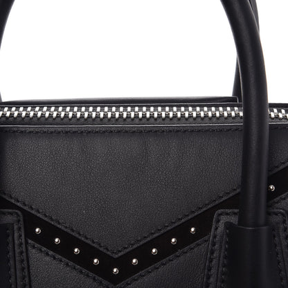 Givenchy Calfskin Suede Small Studded Chevron Antigona Black 10 of 11
