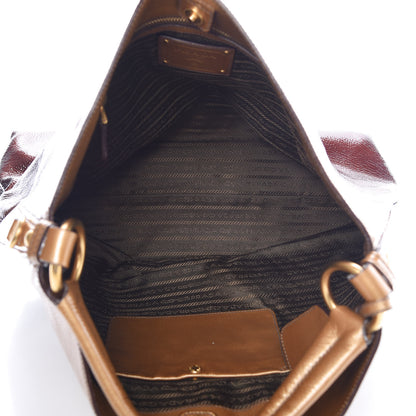 Prada Vernice Sfumata Shoulder Bag Blond Mordore 5 of 9