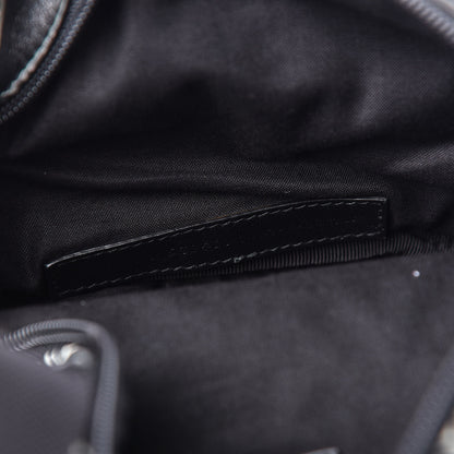 Balenciaga Smooth Calfskin Losange Monogram Explorer Belt Bag Black Grey 6 of 9
