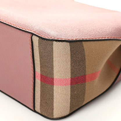 Burberry Soft Grain Calfskin House Check Small Helmsley Crossbody Dusty Pink 10 of 10