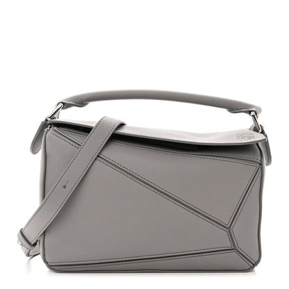 Loewe Soft Grained Calfskin Small Puzzle Bag Pearl Grey 1 of 9