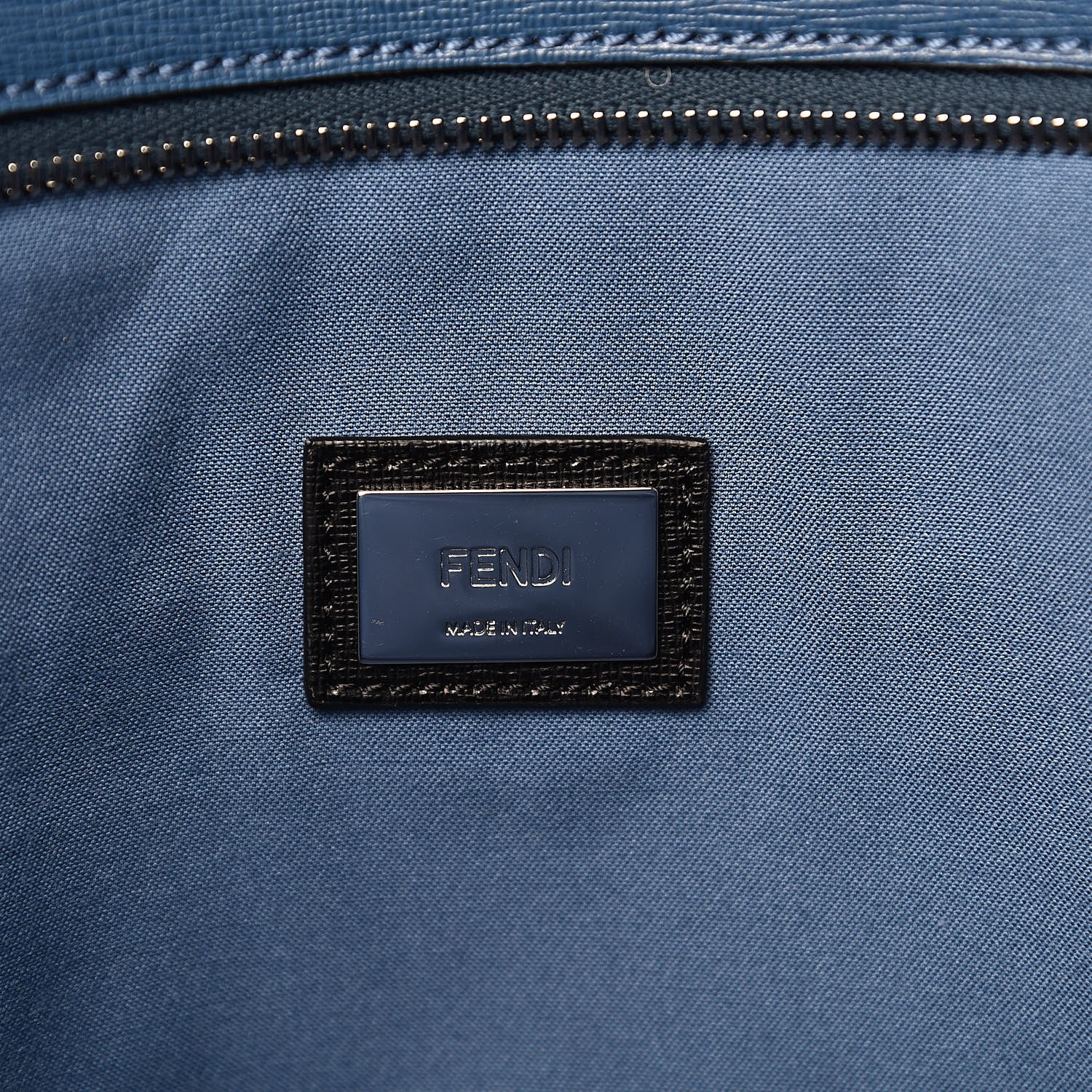Fendi Vitello Elite Cuoio Monster Buggies Medium Roll Tote Black Multicolor Blue Cobalto 6 of 12