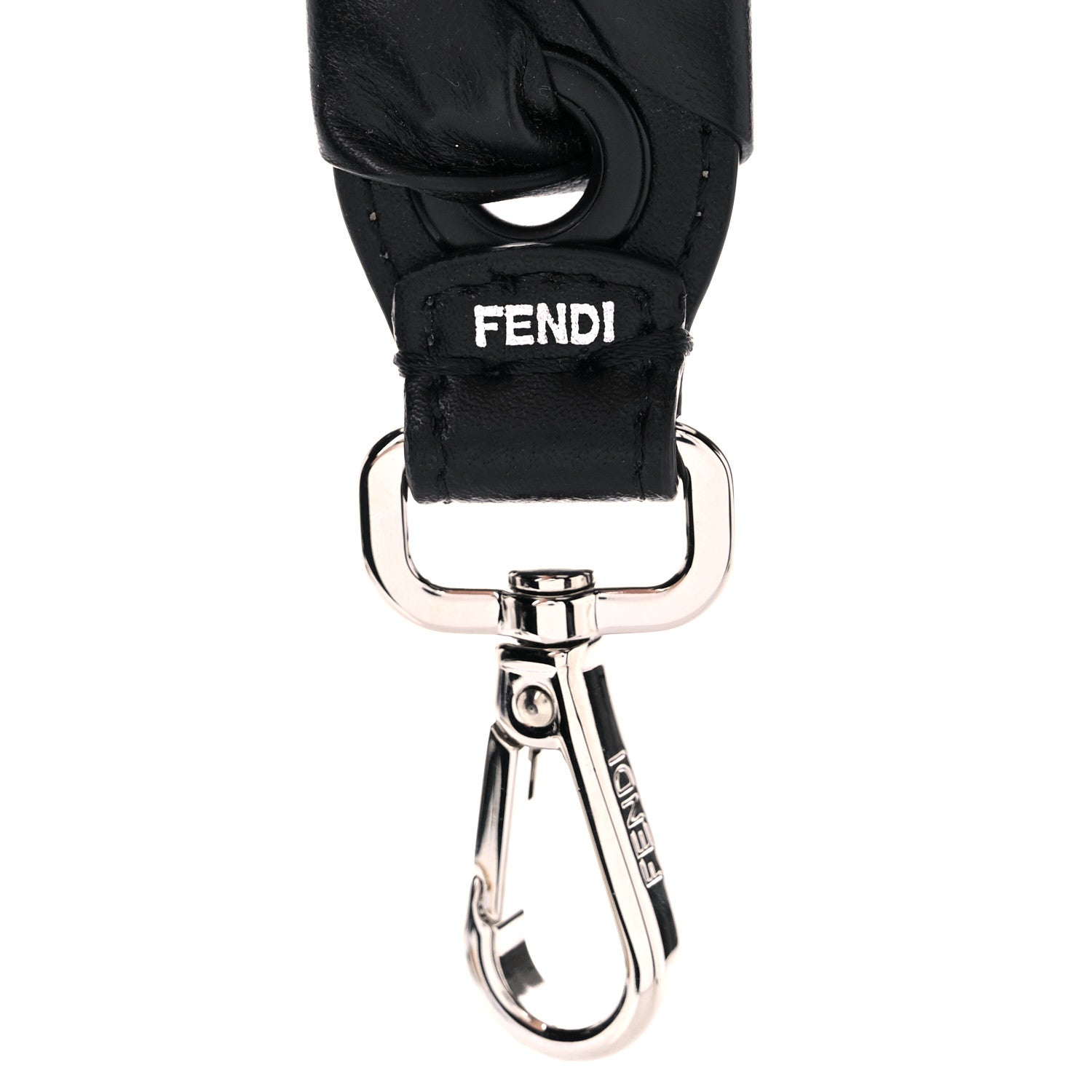 Fendi Vitello Liberty Shiny Nappa Lace Up Bow Mini Strap You Black 5 of 7