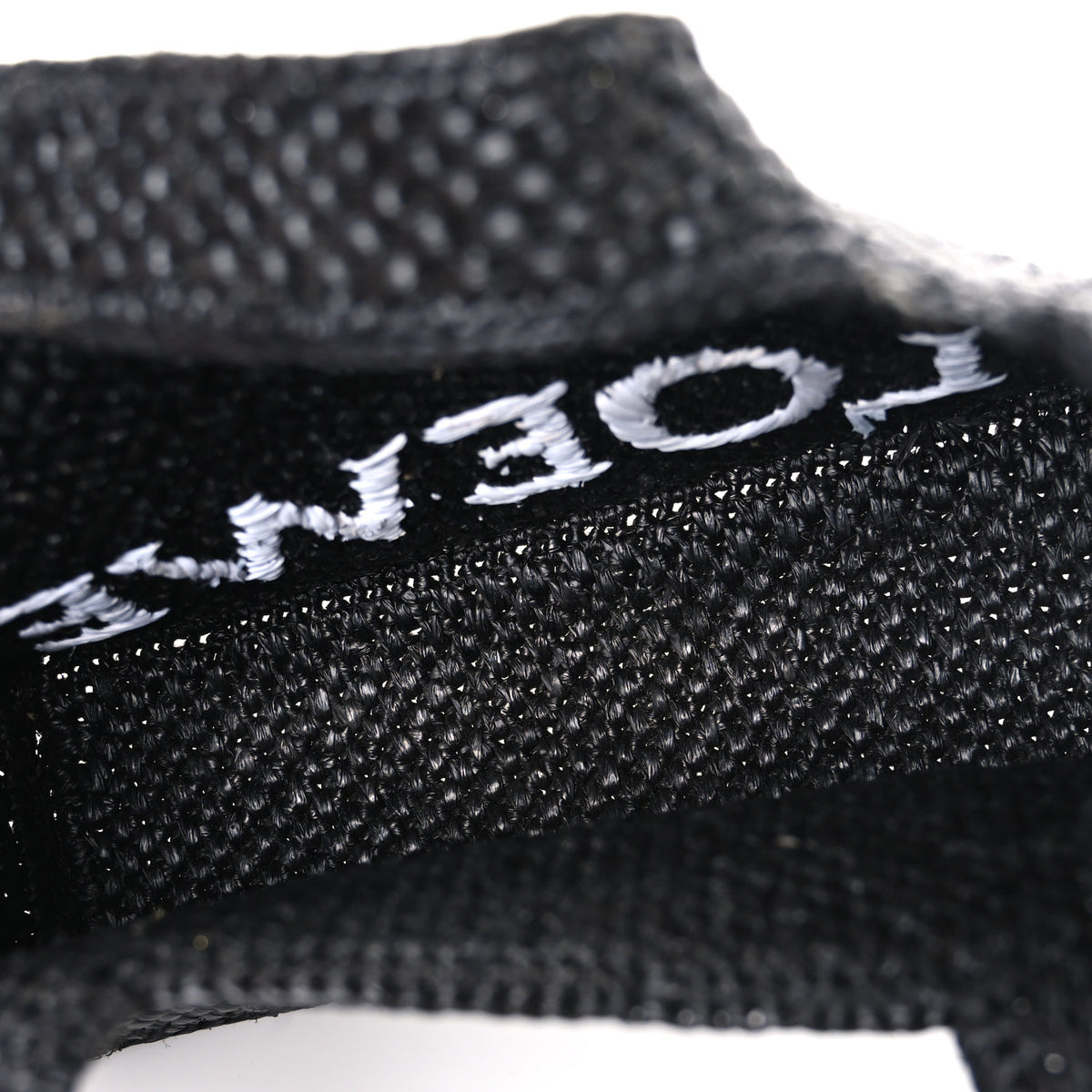 X PAULA'S IBIZA Raffia Mini Font Tote Black