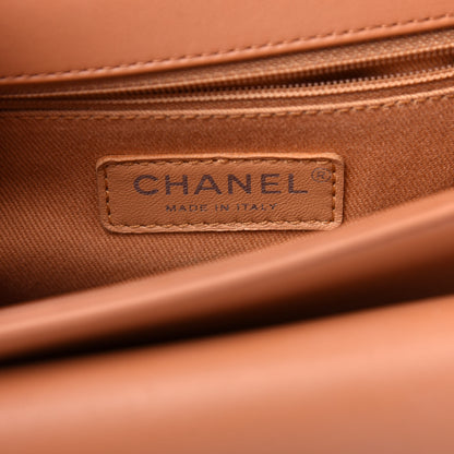 Chanel Calfskin Coco Eyelets Small Flap Bag Camel 6 of 10