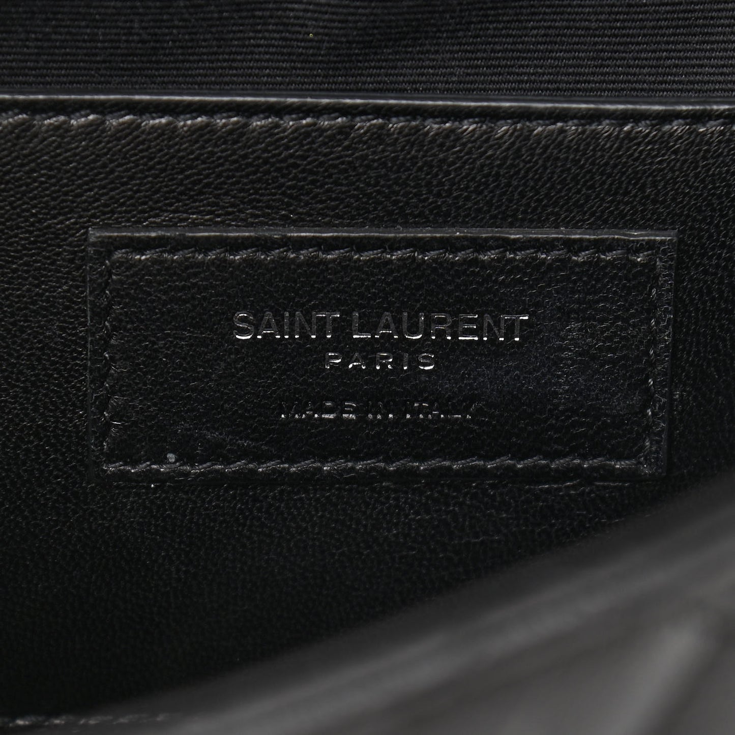 Sheepskin Tri-Quilt Monogram Medium College Bag Black
