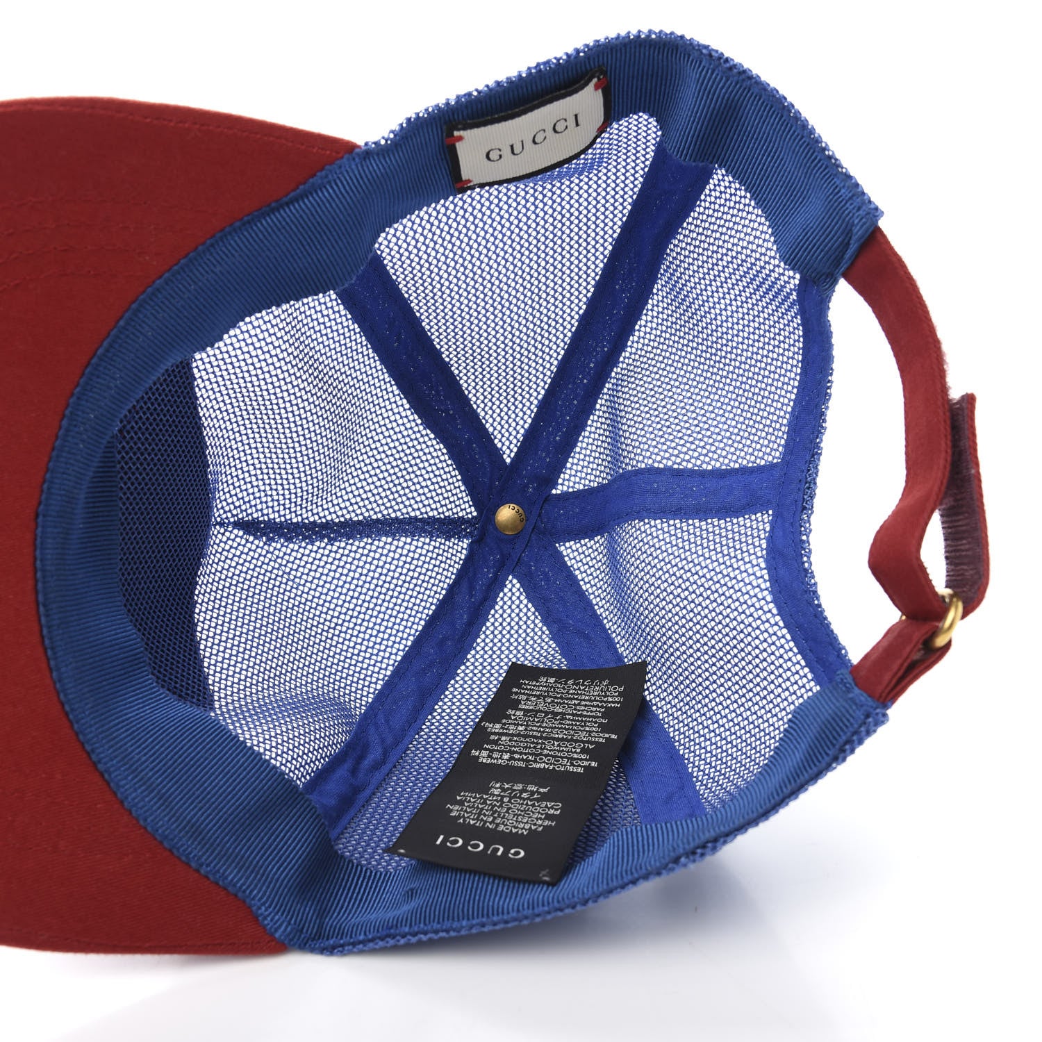 Gucci Mesh Game Logo Baseball Hat M Blue Red 6 of 9