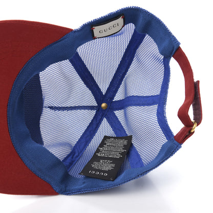 Gucci Mesh Game Logo Baseball Hat M Blue Red 6 of 9