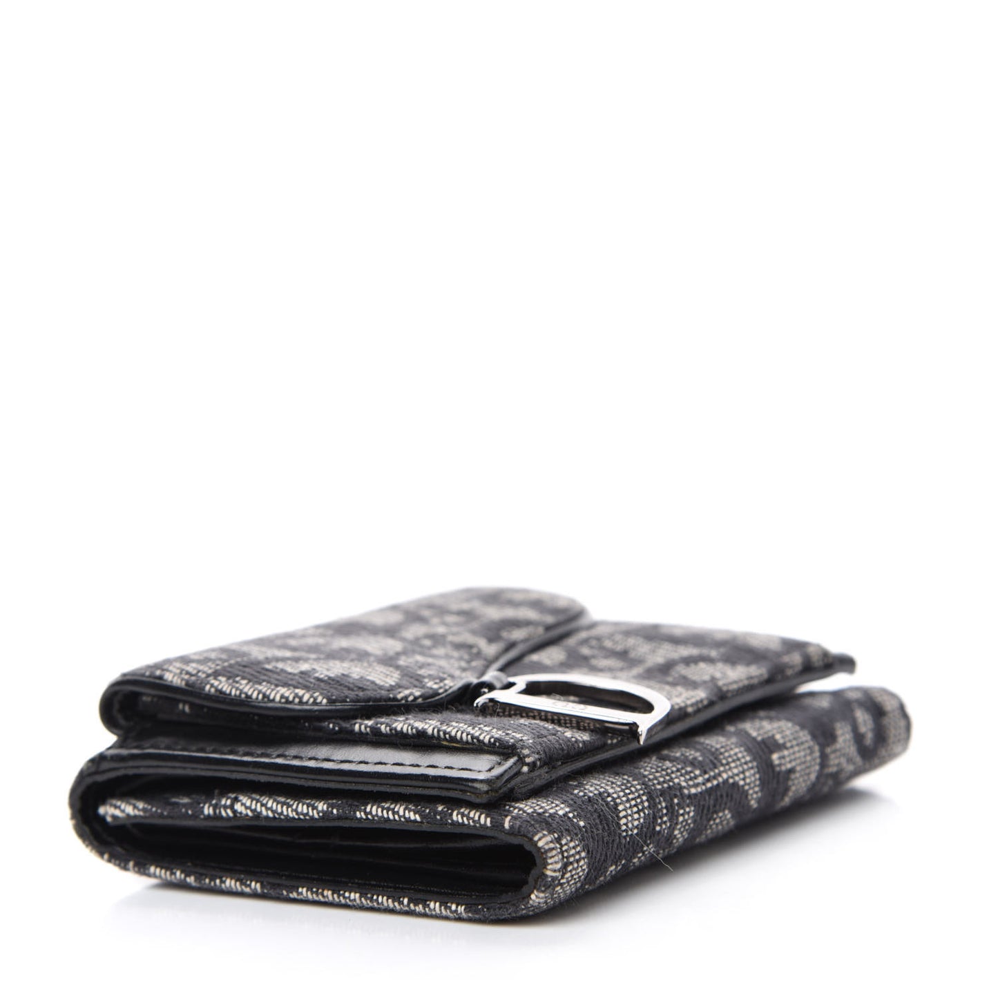 Monogram Compact Saddle Wallet Black