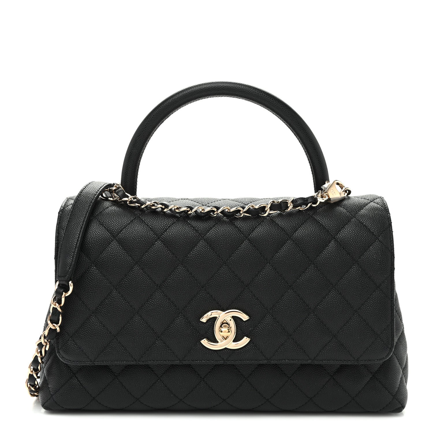 Chanel Caviar Quilted Small Coco Handle Flap Black 1 of 10