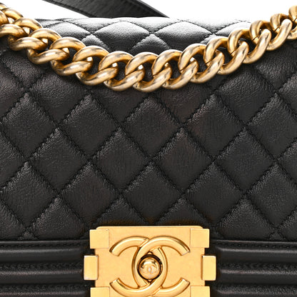 Chanel Calfskin Quilted Small Boy Flap Black 8 of 11