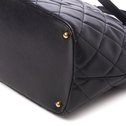 Chanel Caviar Quilted CC Timeless Soft Tote Black 5 of 9