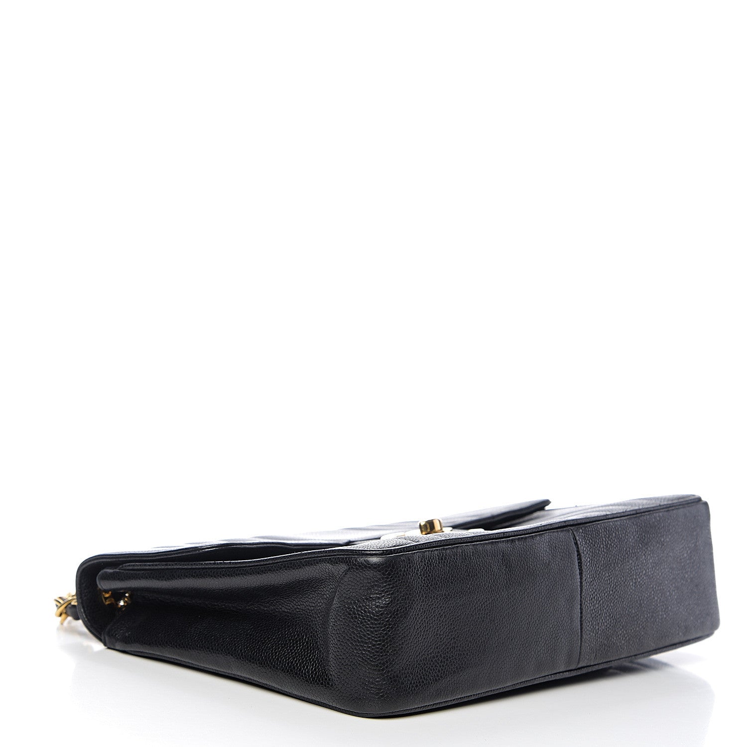 Chanel Caviar Vertical Quilted Jumbo Single Flap Black 3 of 14