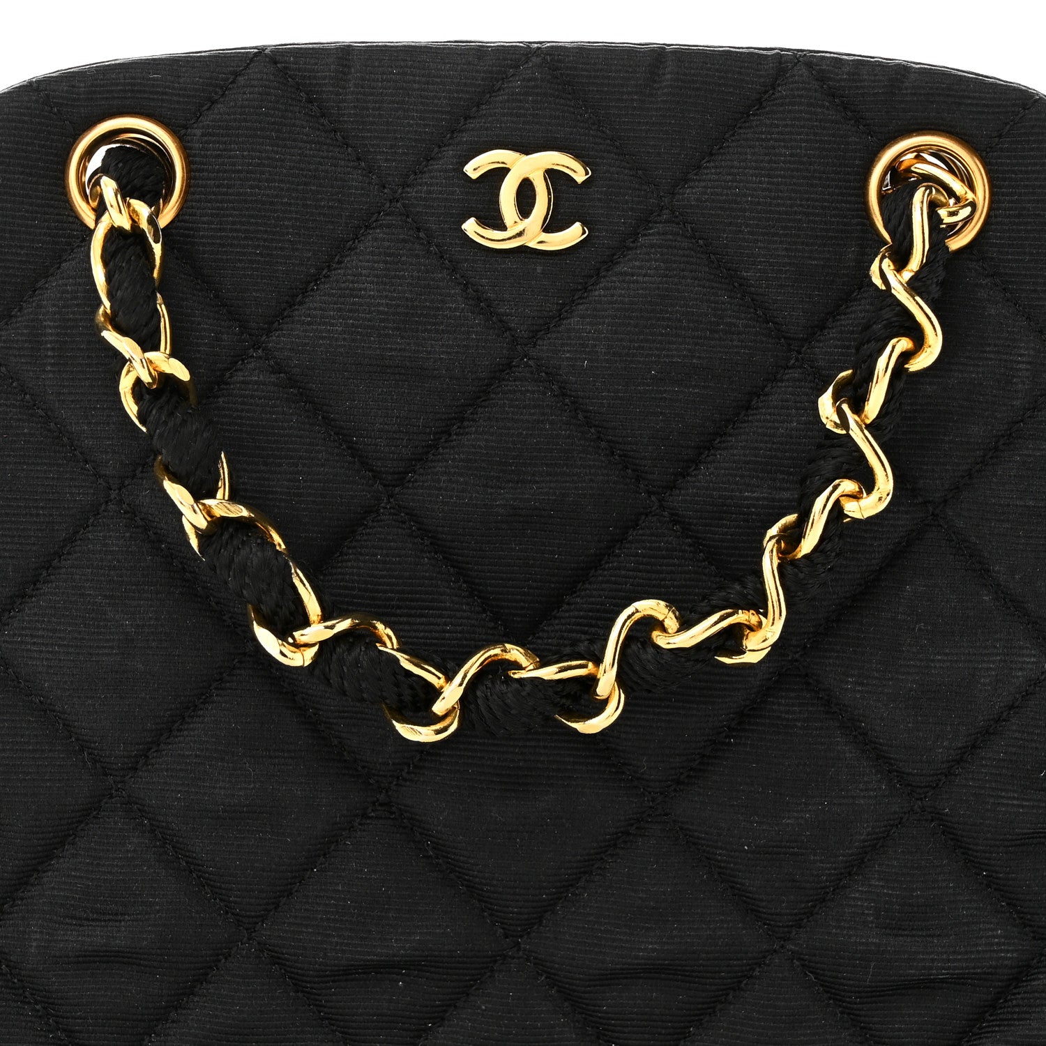 Chanel Grosgain Evening Bag Black 9 of 11