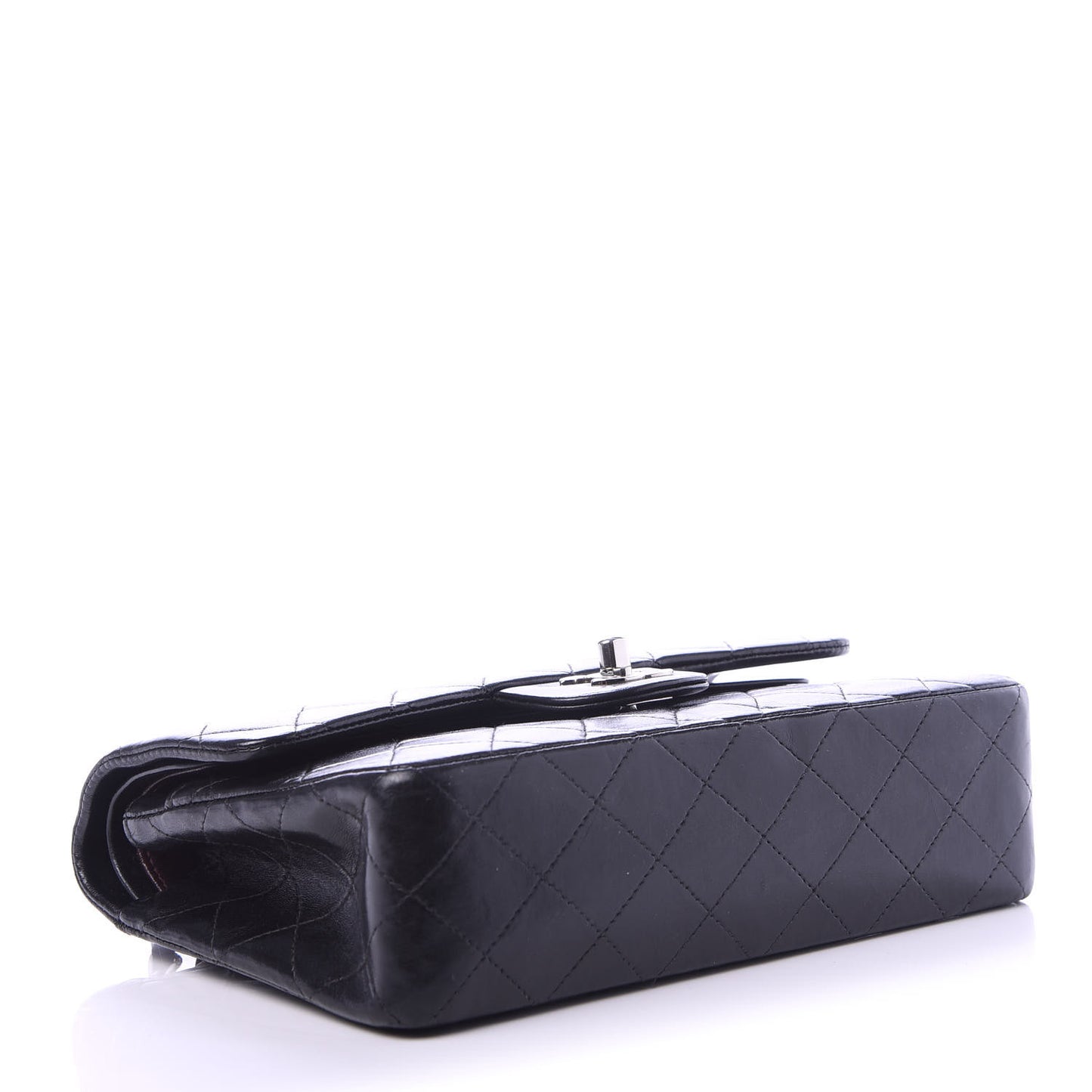 Lambskin Quilted Small Double Flap Black