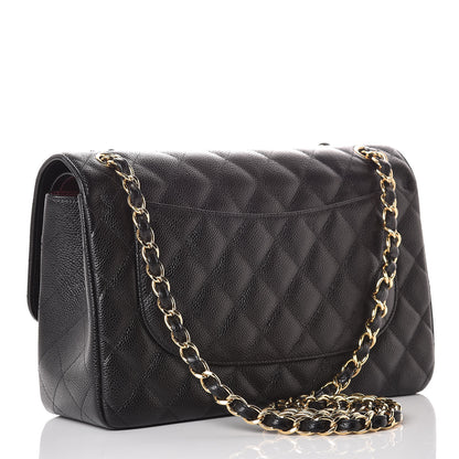 Chanel Caviar Quilted Jumbo Double Flap Black 4 of 10