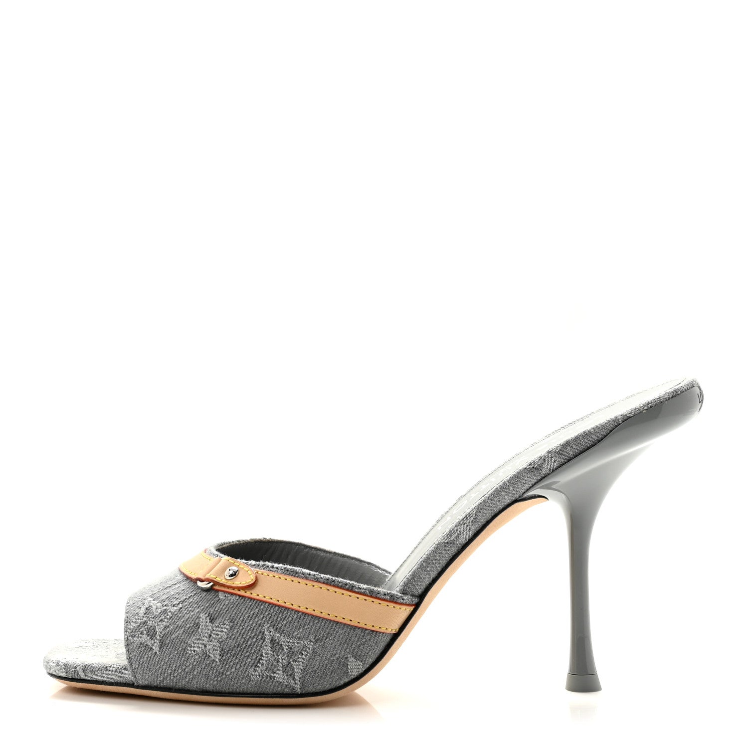 Louis Vuitton Monogram Denim 6AM Mules 40 Gray 1 of 10