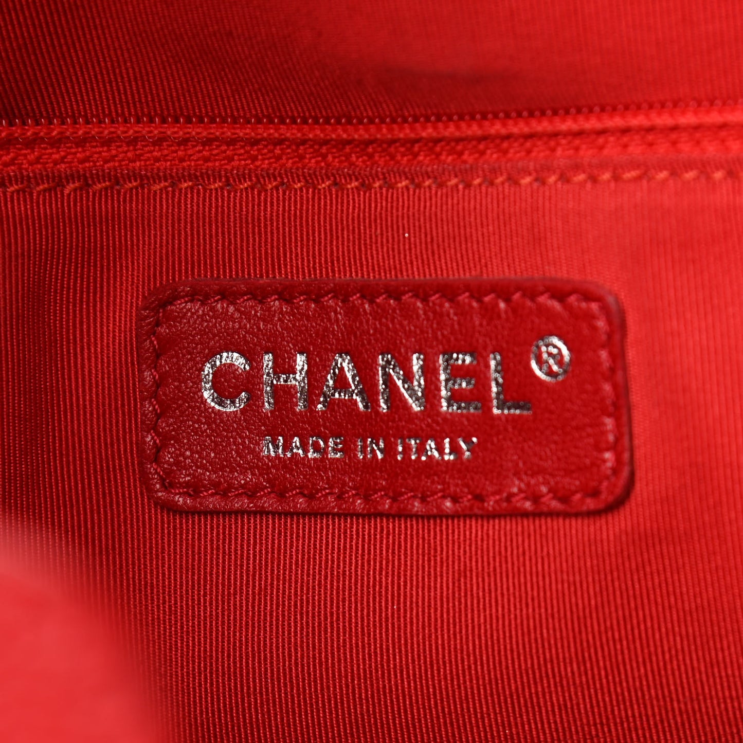 Caviar Quilted Petit Shopping Tote PST Red