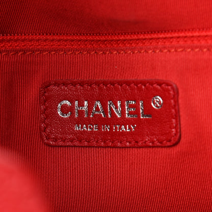 Chanel Caviar Quilted Petit Shopping Tote PST Red 6 of 13