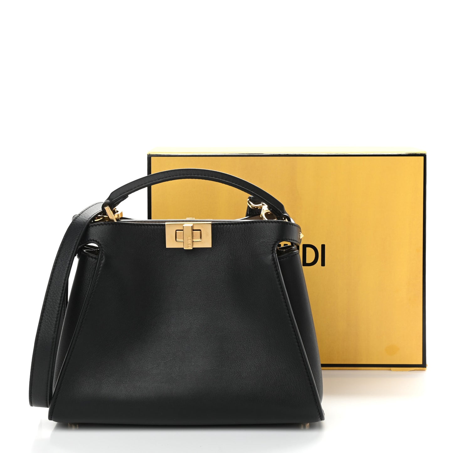 Vitello Medium Peekaboo Iconic Essentially Satchel Black