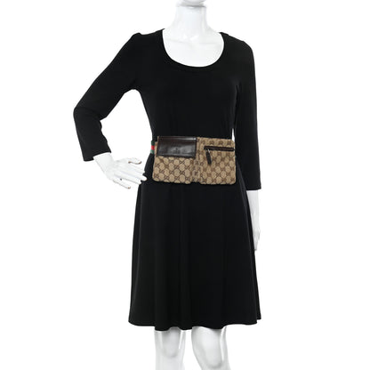 Gucci Monogram Web Belt Bag Dark Brown 2 of 10