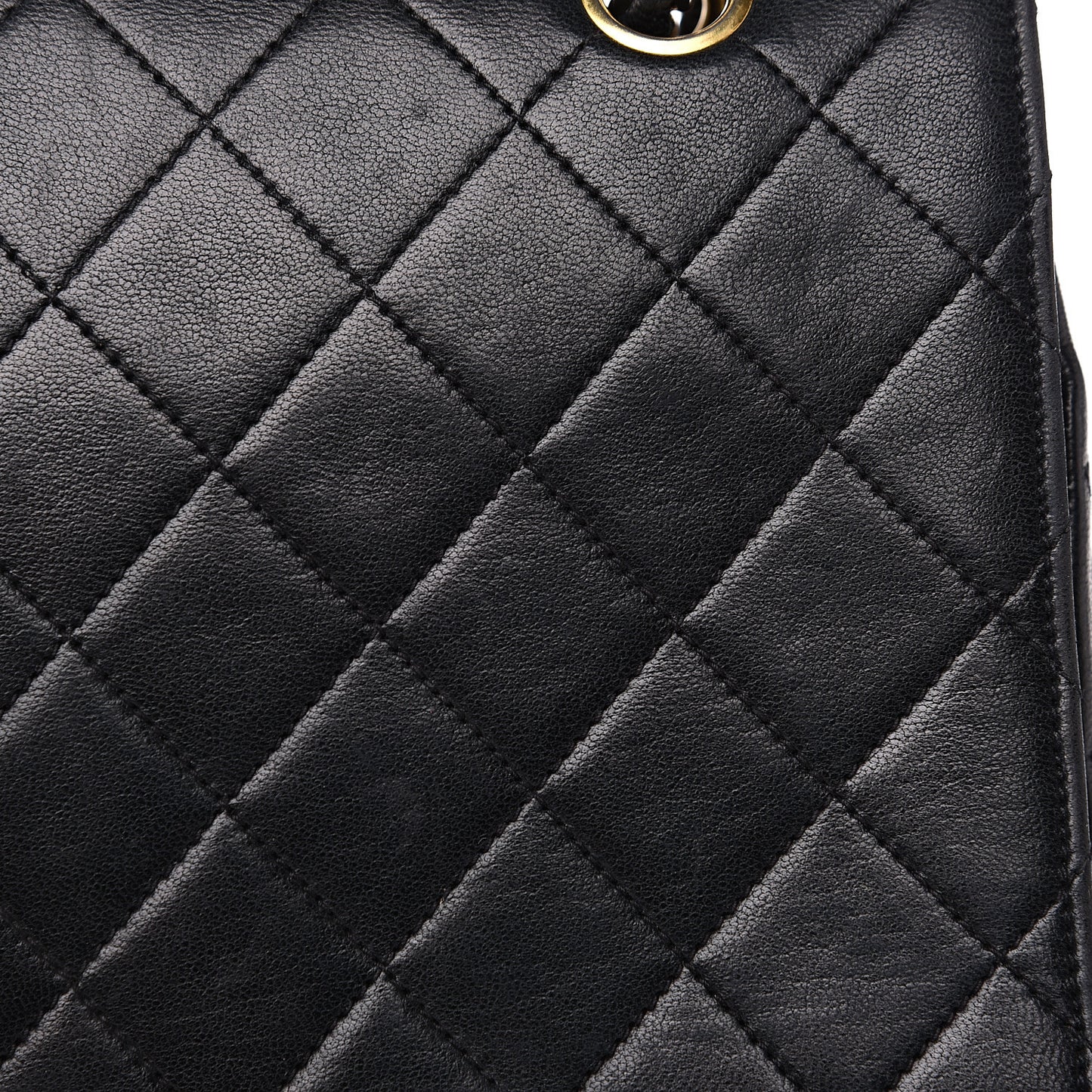 Lambskin Quilted Medium Single Flap Black