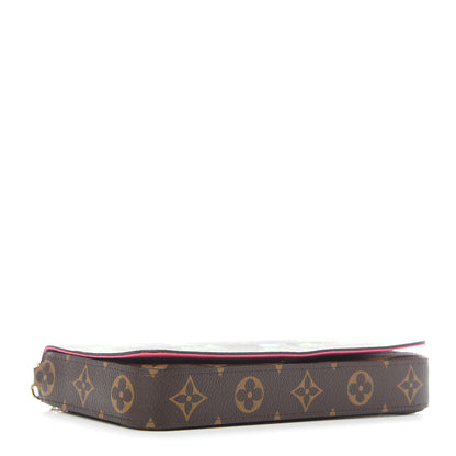 Louis Vuitton Monogram 2021 Christmas Animation Hollywood Pochette Felicie Chain Wallet Fuchsia 5 of 9