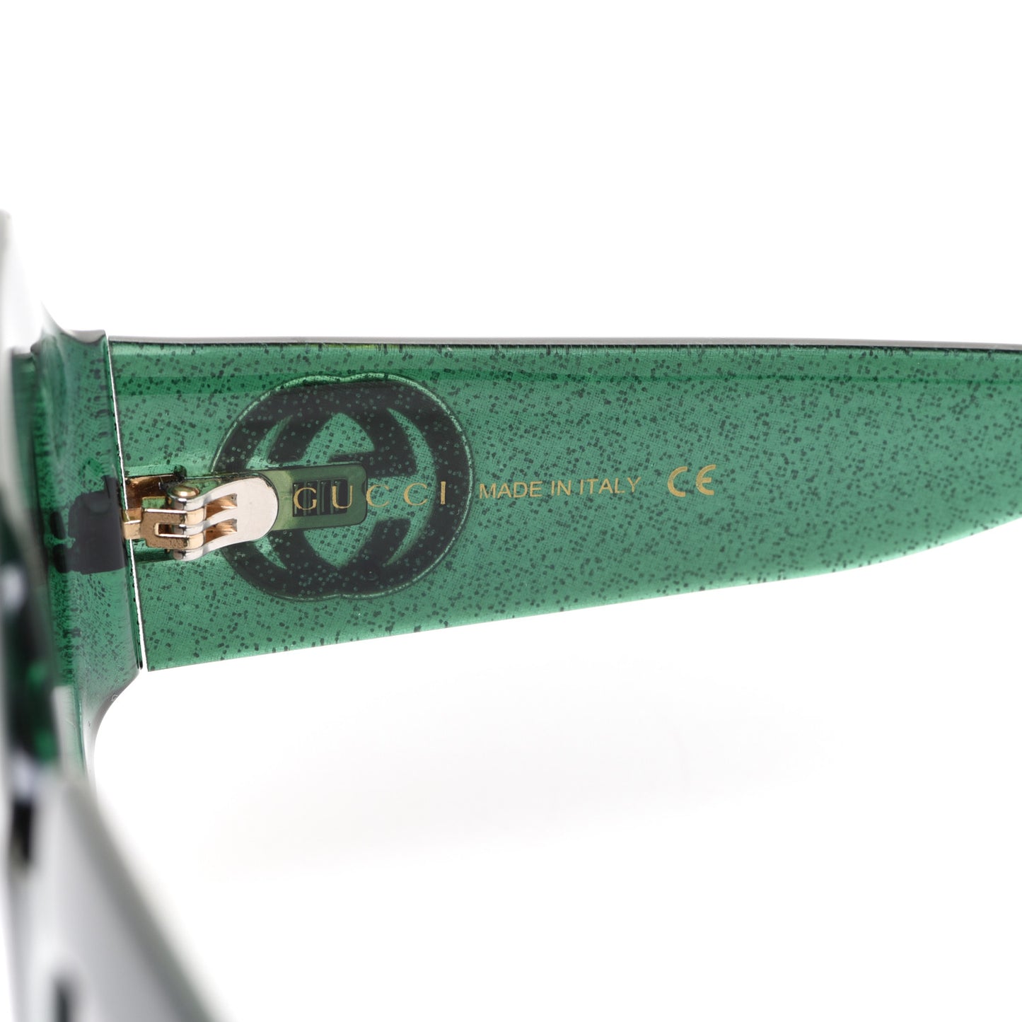 Glitter Acetate Square Frame Sunglasses GG0053S Green
