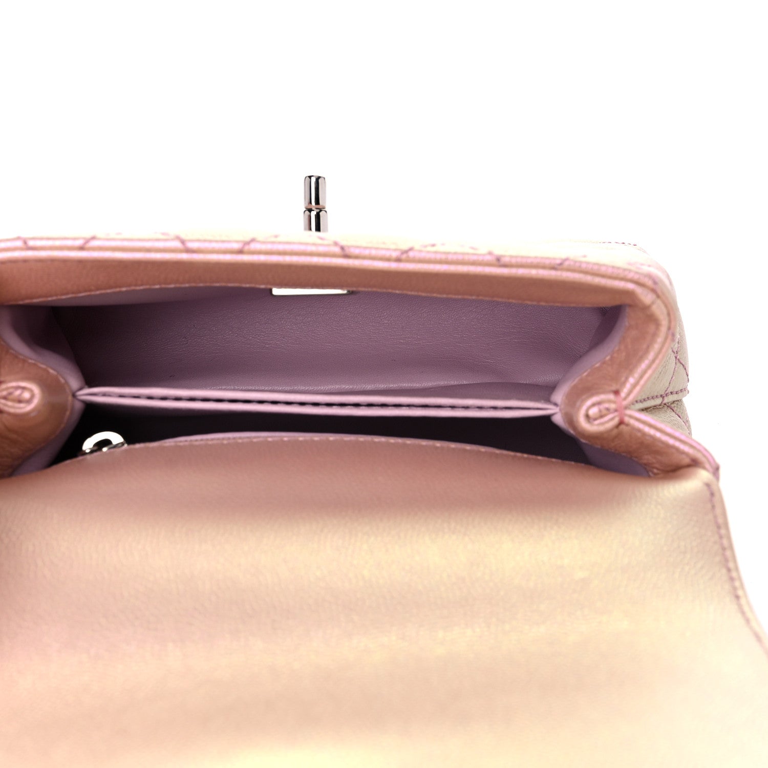 Chanel Iridescent Caviar Quilted Extra Mini Coco Handle Flap Light Pink 5 of 10
