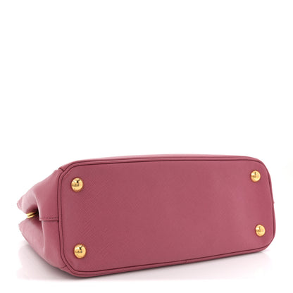Prada Saffiano Mini Galleria Double Zip Tote Peonia 4 of 12