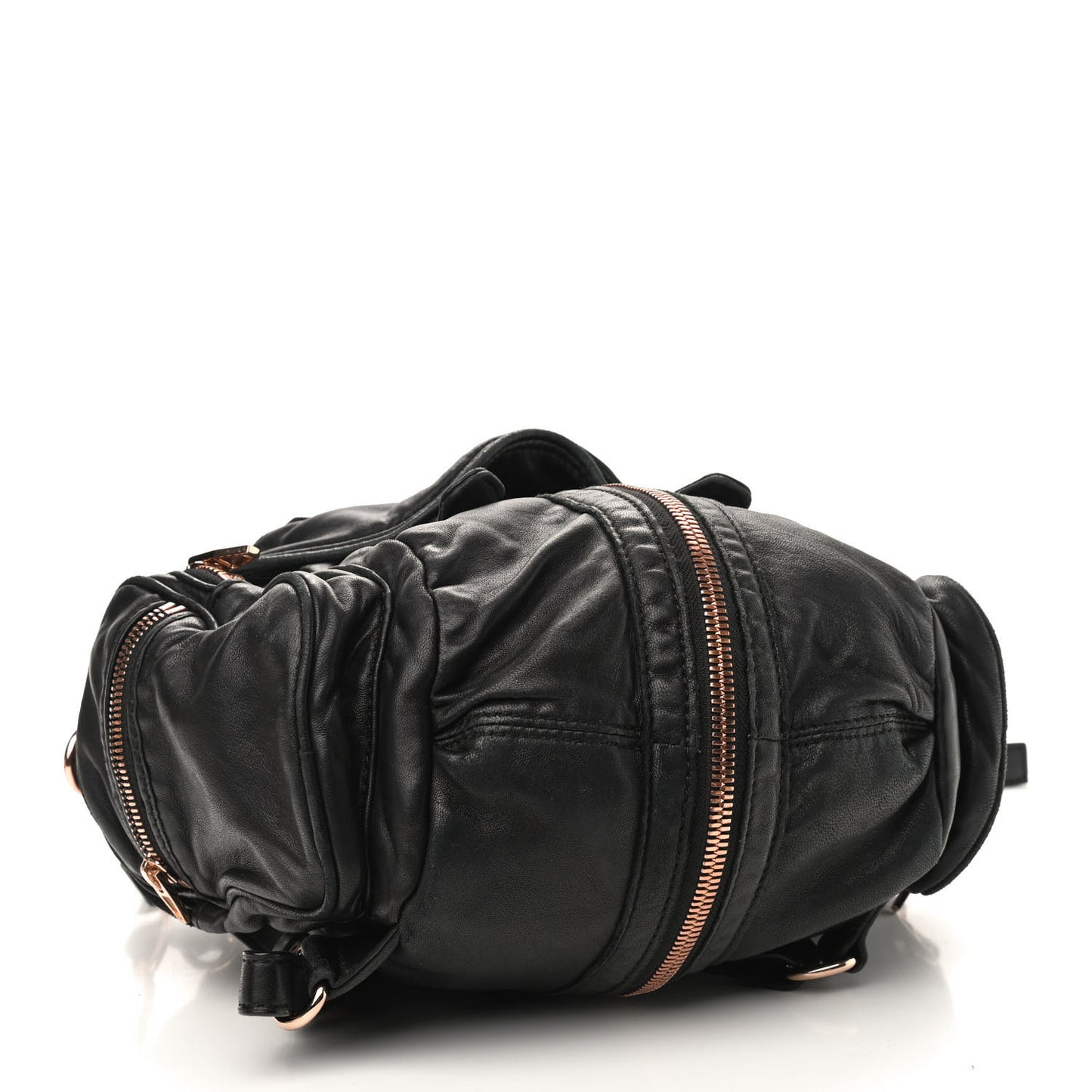 Lambskin Marti Backpack Washed Black Rose Gold Hardware