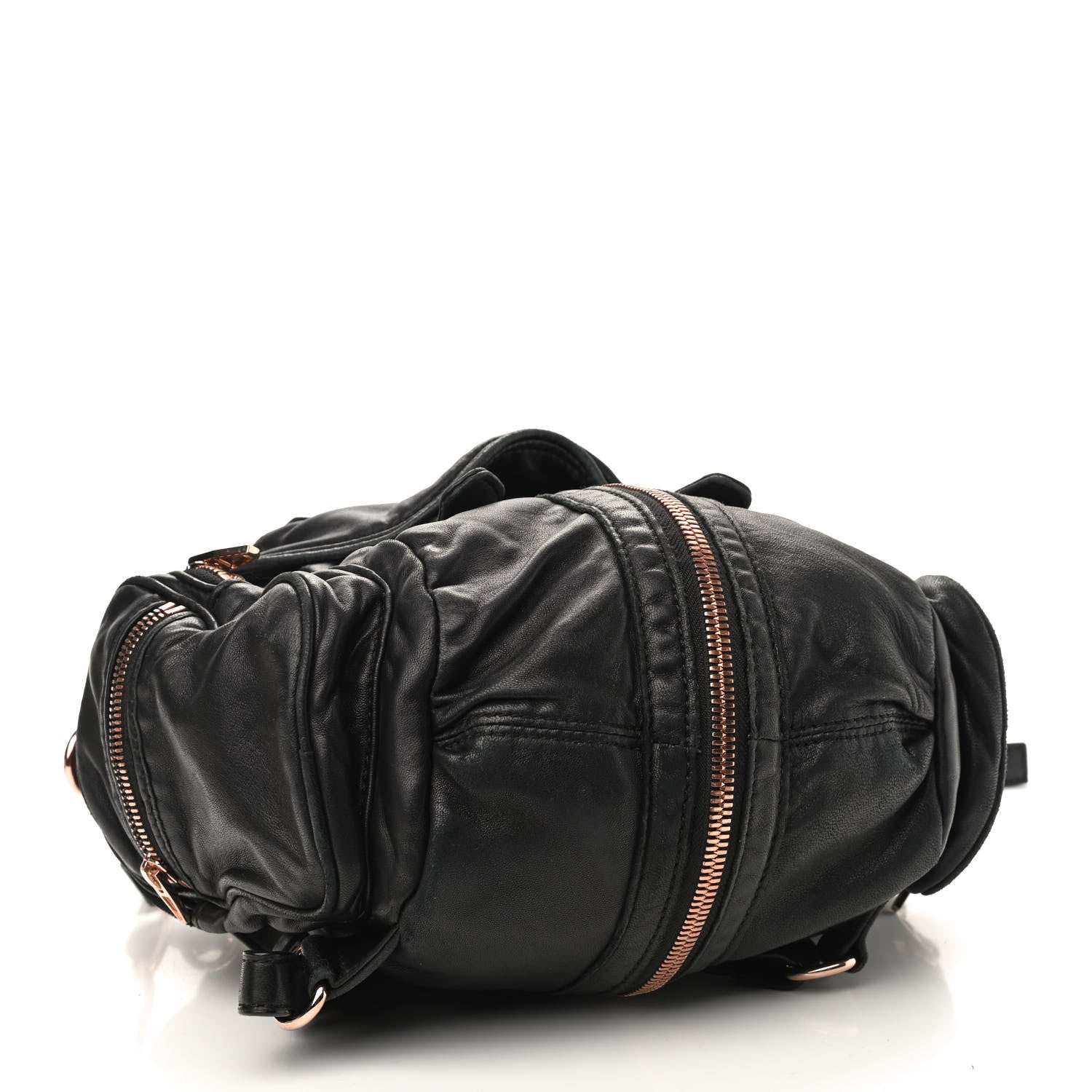 Alexander Wang Lambskin Marti Backpack Washed Black Rose Gold Hardware 4 of 10
