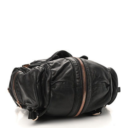 Alexander Wang Lambskin Marti Backpack Washed Black Rose Gold Hardware 4 of 10