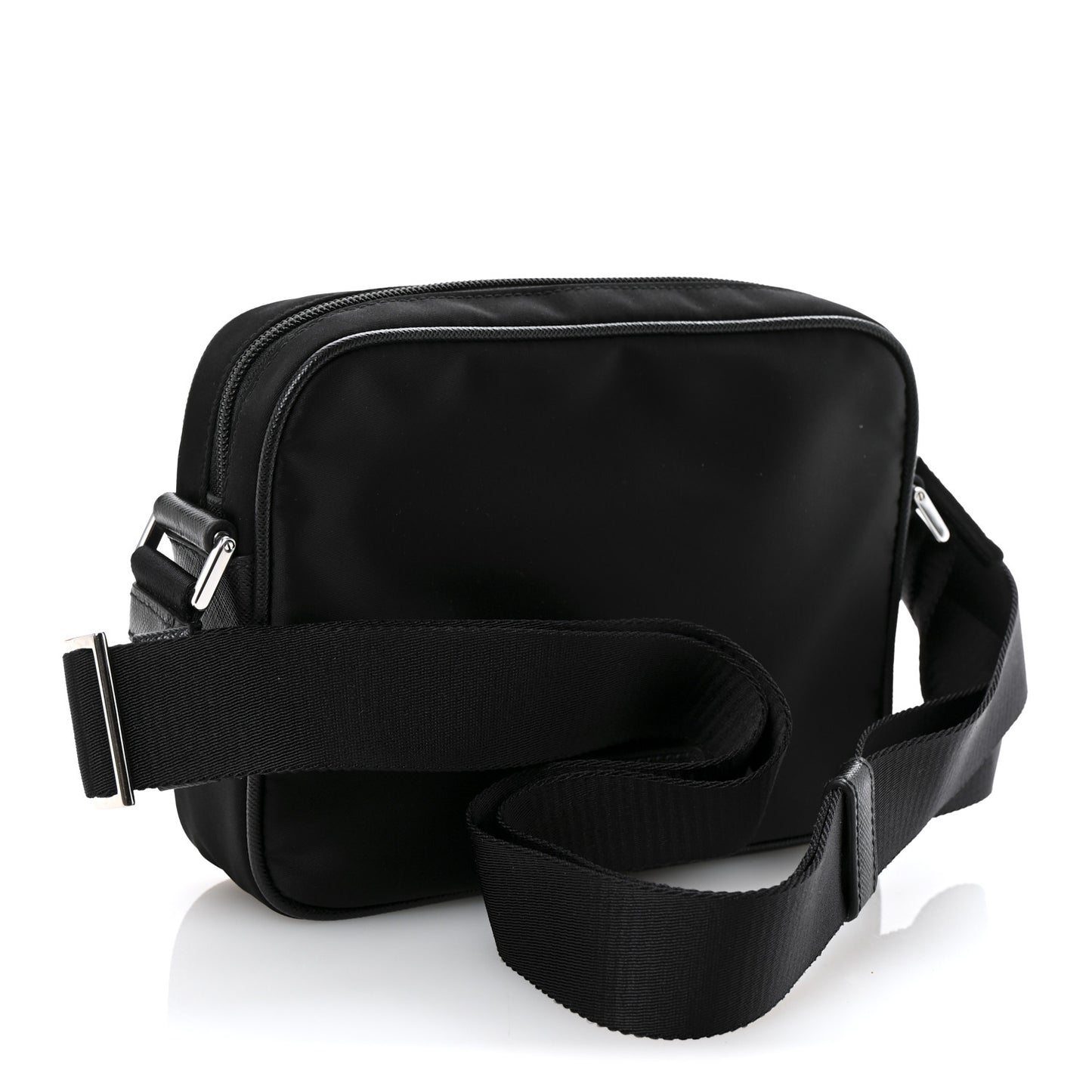 Tessuto Nylon Saffiano Logo Camera Bag  Black