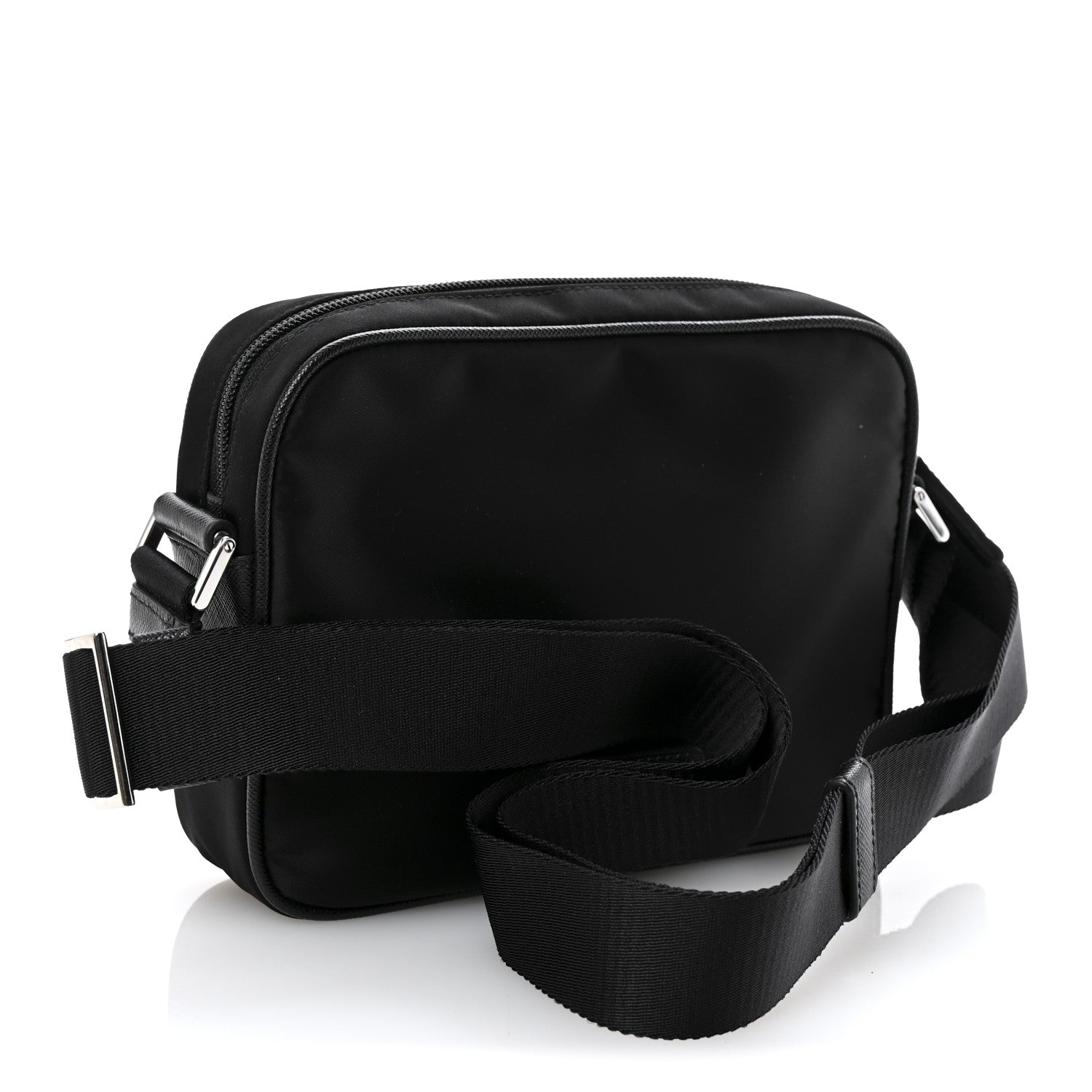 Prada Tessuto Nylon Saffiano Logo Camera Bag  Black 3 of 11