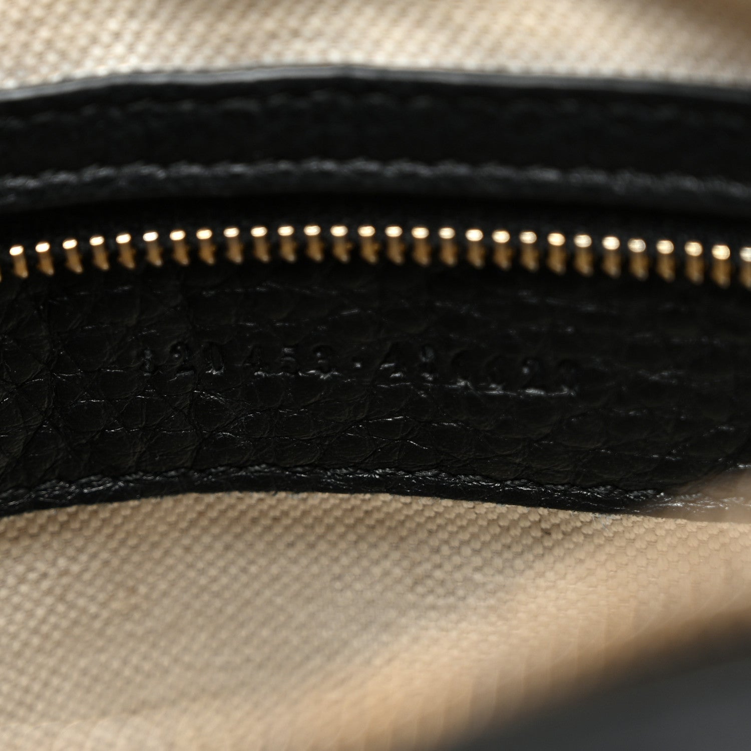 Gucci GG Grainy Calfskin Emblem Large Half Moon Shoulder Bag Black 7 of 11