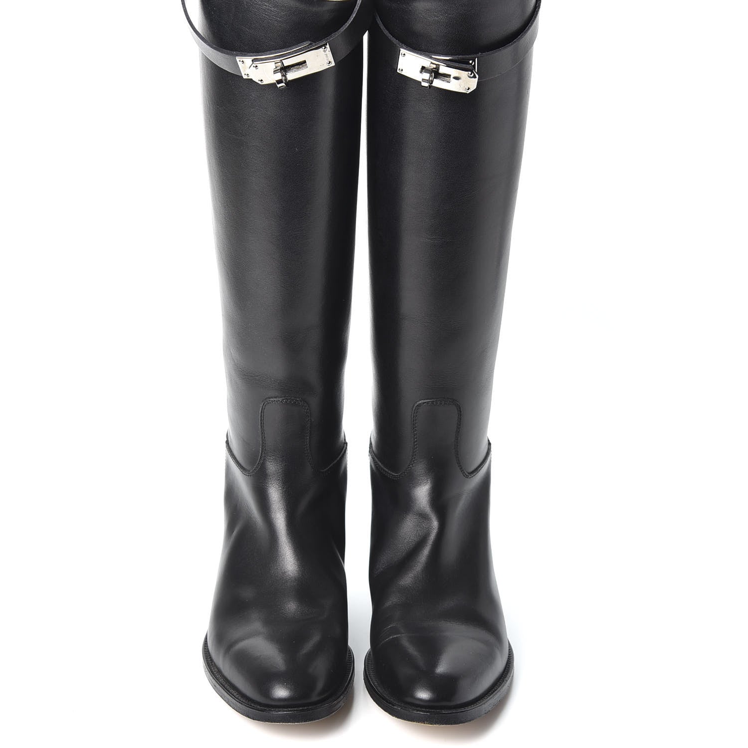 Hermes Box Kelly Jumping Boots 37.5 Black 5 of 9