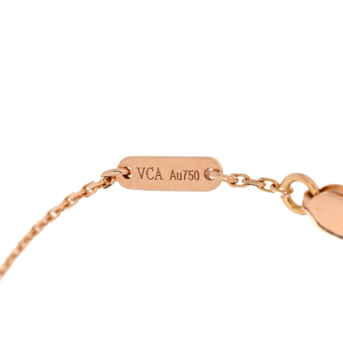 18K Rose Gold Carnelian Sweet Alhambra Bracelet