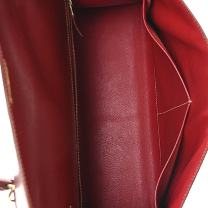 Hermes Veau Grain Lisse Kelly Sellier 35 Rouge Vif 5 of 10