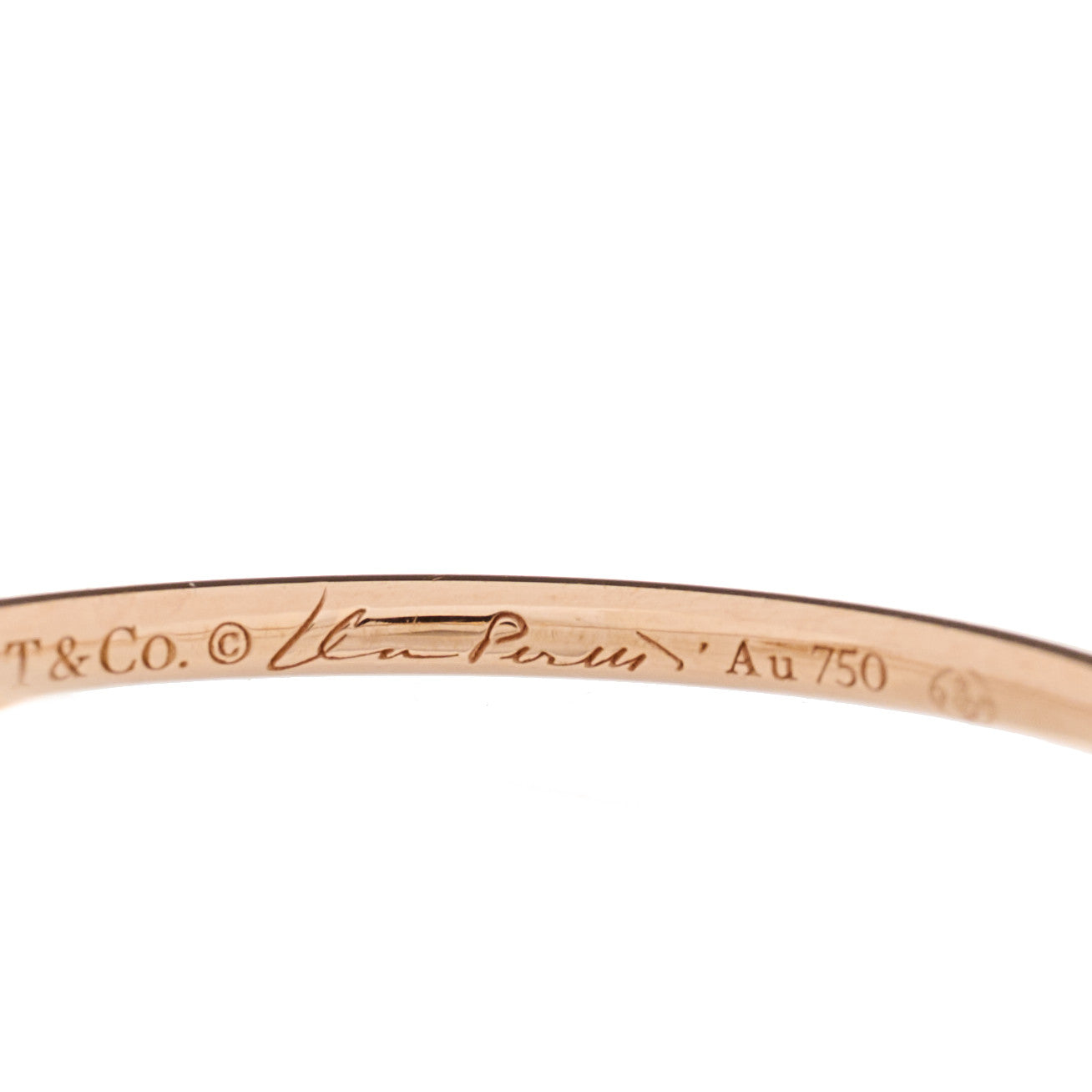 Tiffany 18K Rose Gold Diamond Elsa Peretti Hoop Ring 54 7 3 of 3