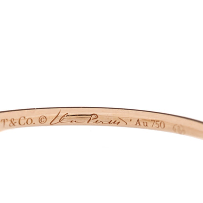 Tiffany 18K Rose Gold Diamond Elsa Peretti Hoop Ring 54 7 3 of 3