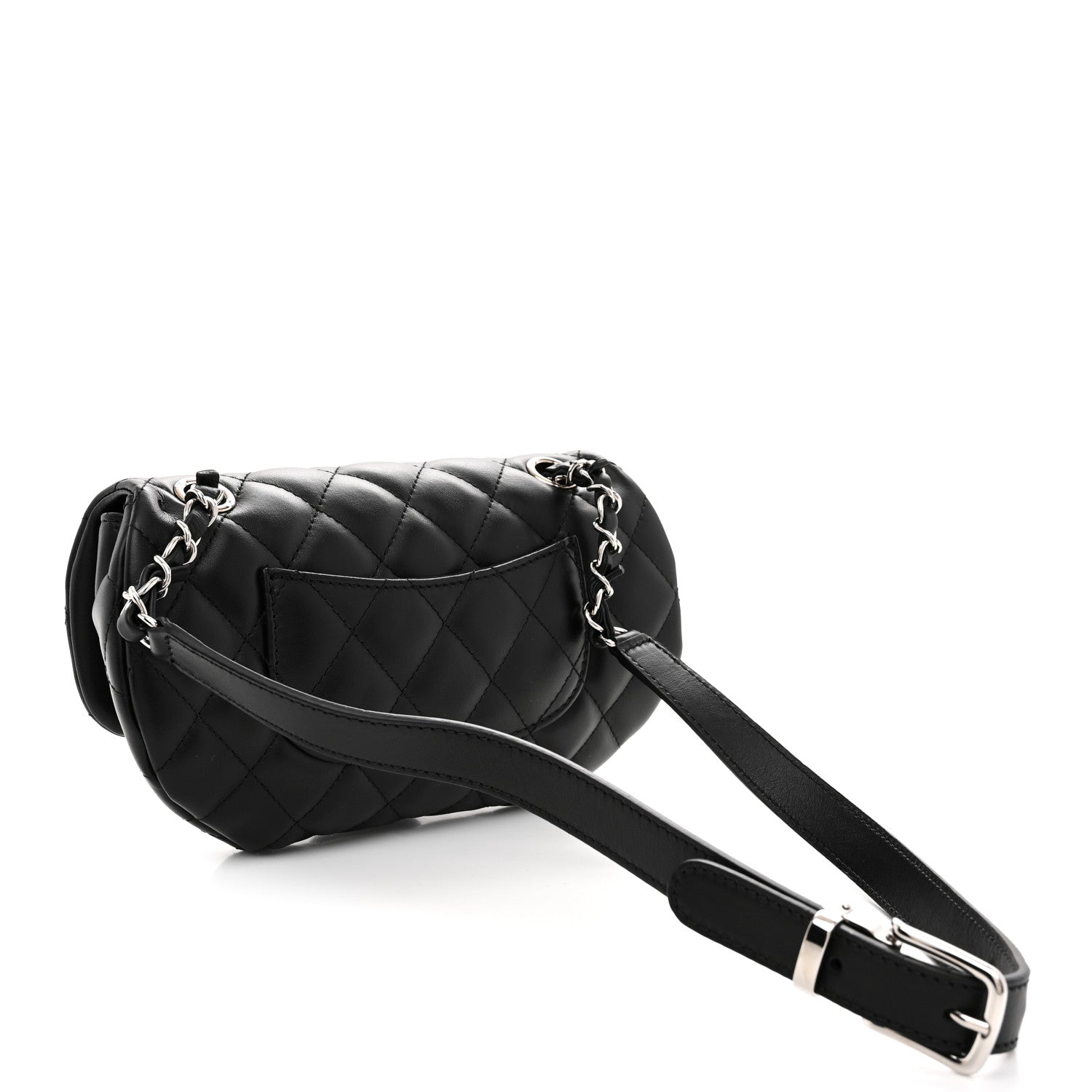 Chanel Calfskin Quilted CC Uniform Flap Belt Bag Black 3 of 10