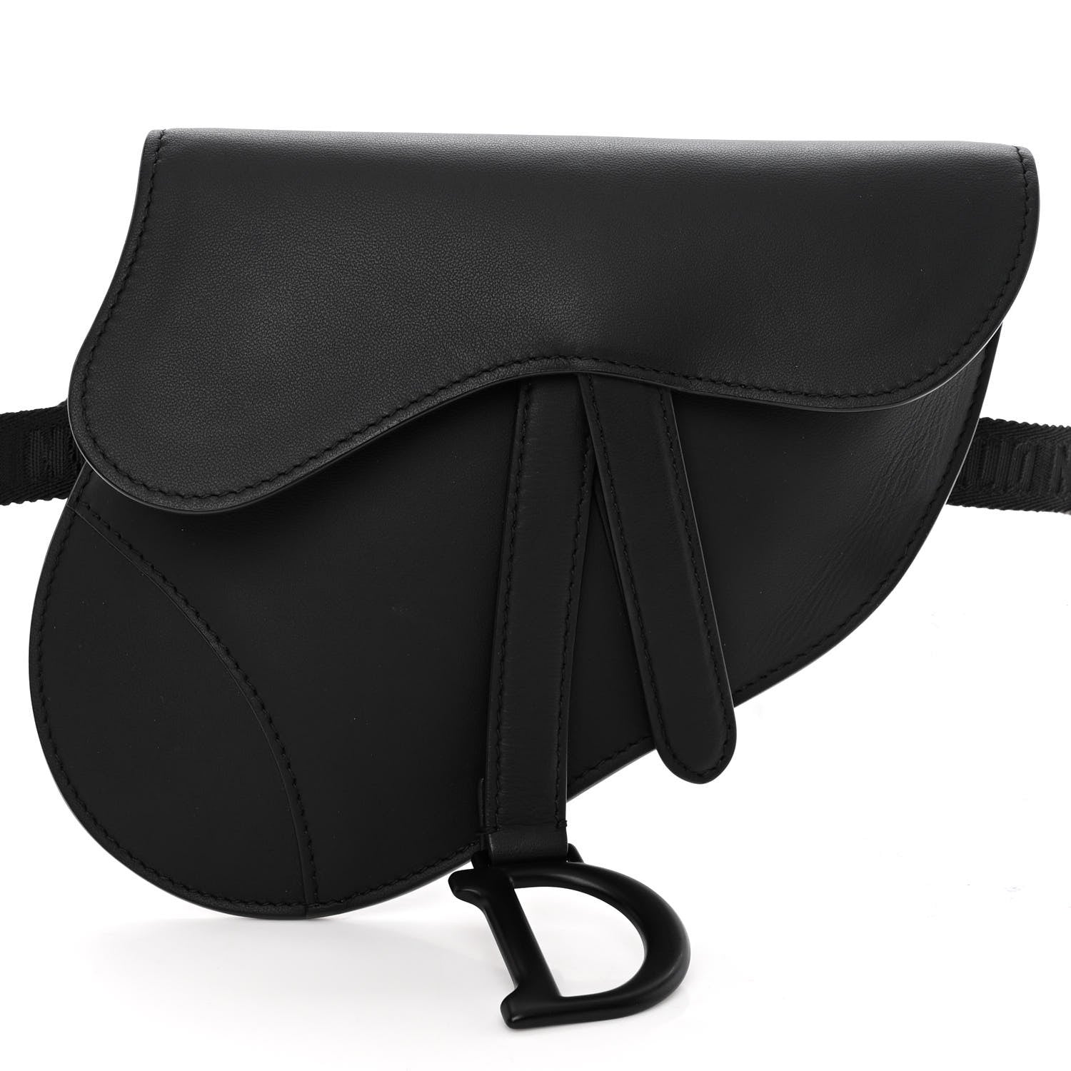 Christian Dior Ultra Matte Calfskin Saddle Belt Bag Black 7 of 10