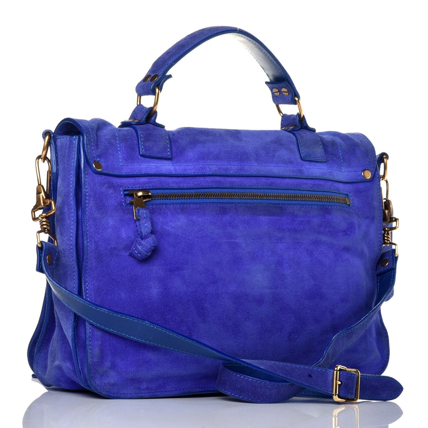 Suede Medium PS1 Satchel Royal Blue
