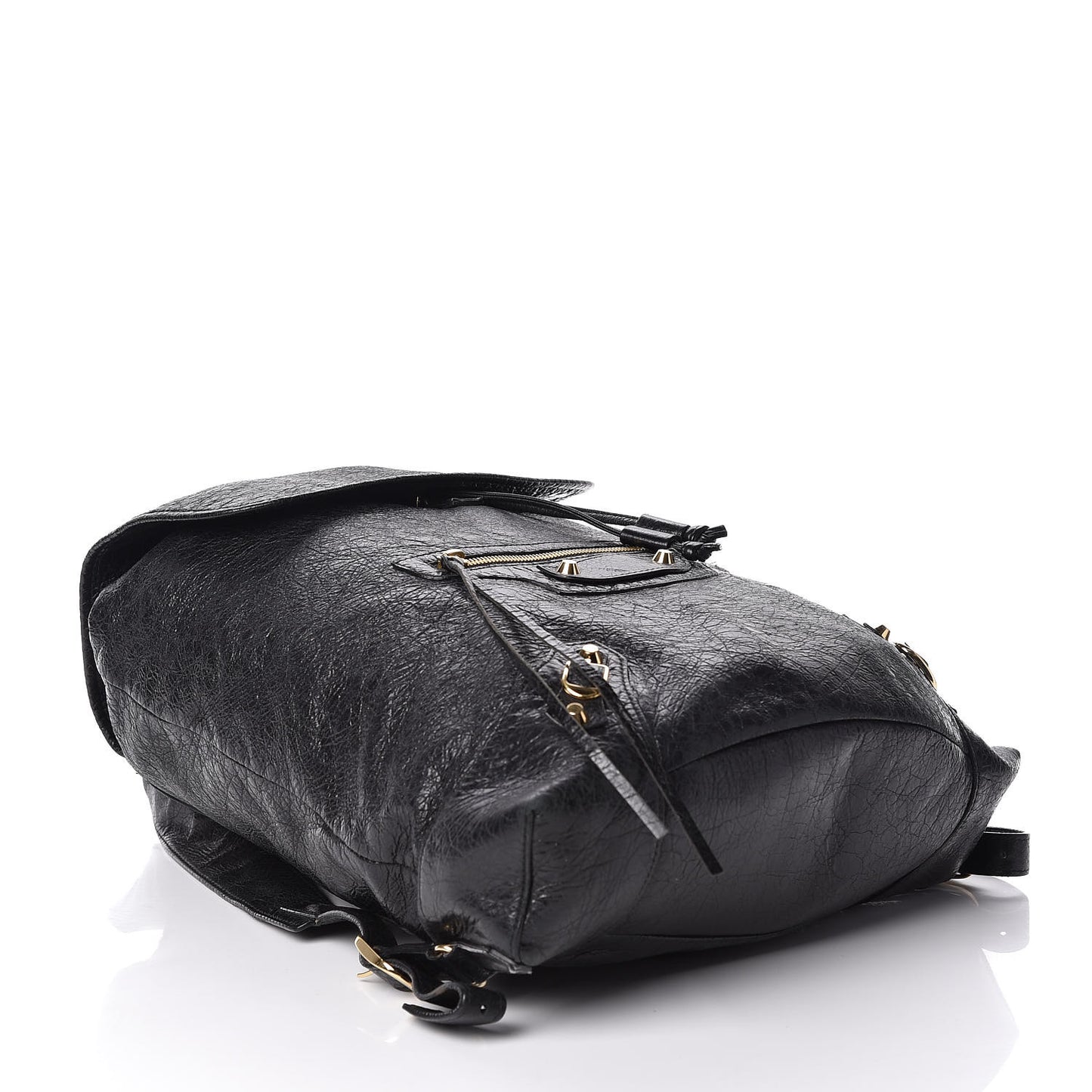 Agneau Classic Gold Hardware S Traveler Backpack Black