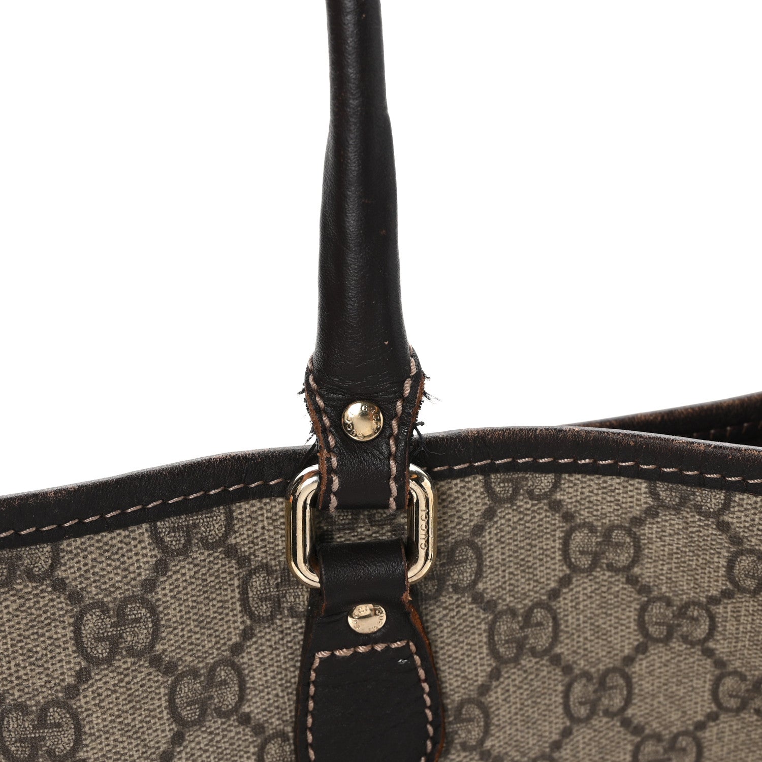 Gucci GG Plus Monogram Web Tote Dark Brown 11 of 13