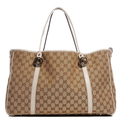 Gucci Monogram Large GG Twins Tote Off White 1 of 9