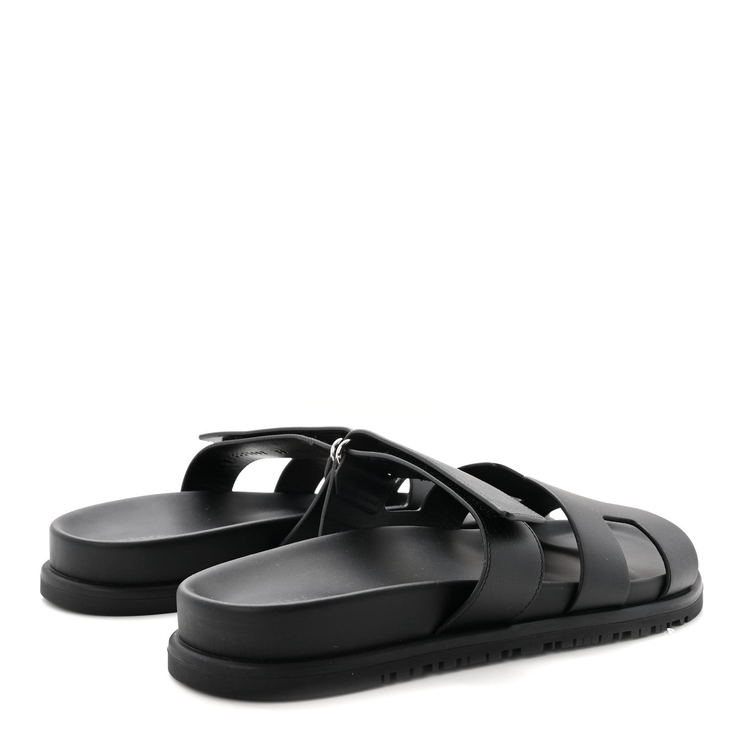 Hermes Calfskin Womens Chypre Sandals 39 Black 5 of 9