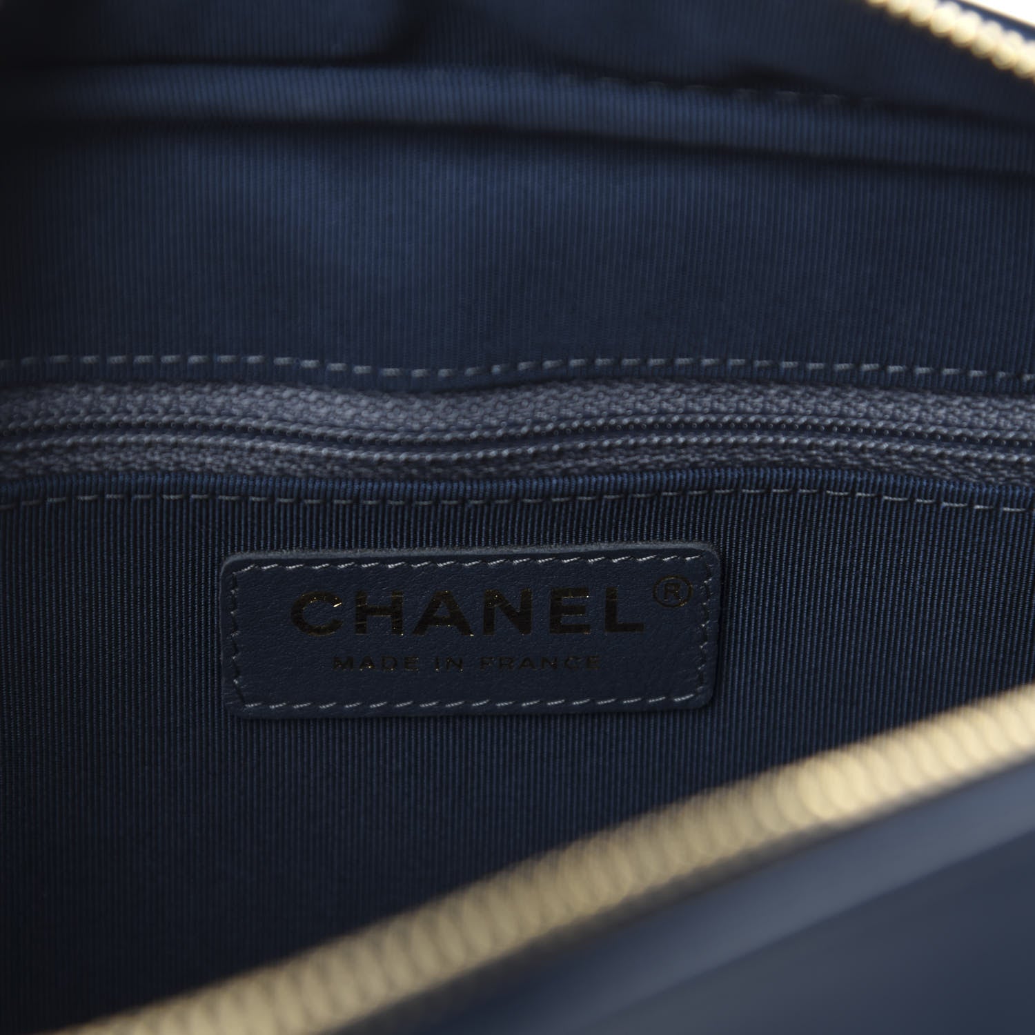 Chanel Calfskin Quilted Daily Chevron Camera Case Navy Blue 8 of 11
